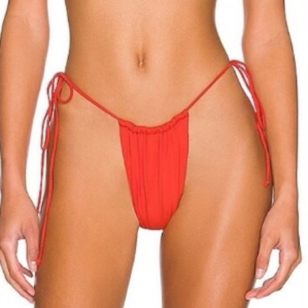 New! Riot Swim Bixi Bottom Fire Red 31463
